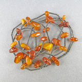 Vintage Amber Beads Necklace Made With Old Amber Beads