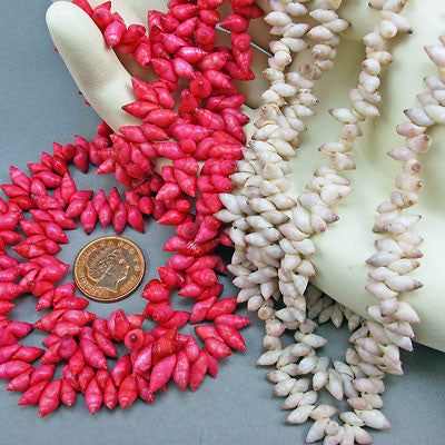 2 Vintage Seed Beads shells strand