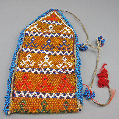 folded ethnic vintage beaded bag