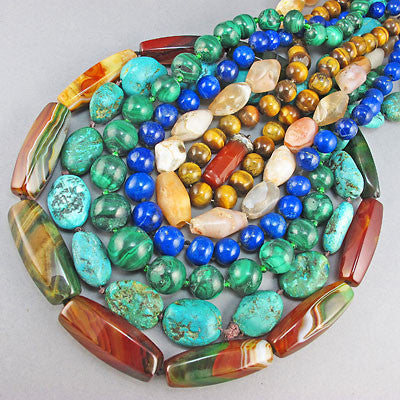 Vintage Semi Precious Stone Beads
