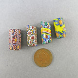 African Trade Beads 4 Venetian Glass Beads Old Millefiori Beads Good Old Beads Jewelry Supplies