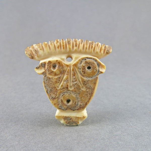 Antique Bead Carved Shell Bead Old Jewelry Supplies