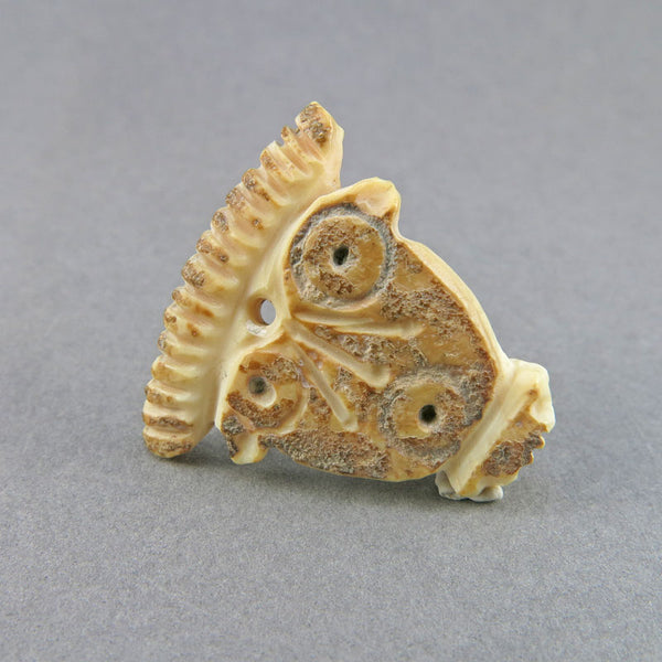 Antique Bead Carved Shell Bead Old Jewelry Supplies