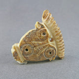 Antique Bead Carved Shell Bead Old Jewelry Supplies