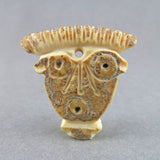 Antique Bead Carved Shell Bead Old Jewelry Supplies
