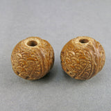 Antique Ojime Beads 2 Carved Stone Beads Antique Japanese Beads