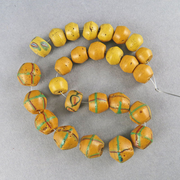 Antique African Trade Beads 26 Mixed Venetian Glass Beads King Beads Old Beads Jewelry Supplies