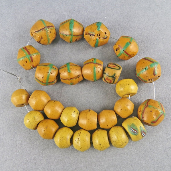 Antique African Trade Beads 26 Mixed Venetian Glass Beads King Beads Old Beads Jewelry Supplies