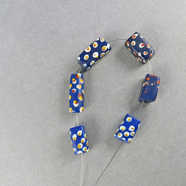 Antique African Trade Beads 6 Spotted Venetian Glass Beads Old Beads For Beading