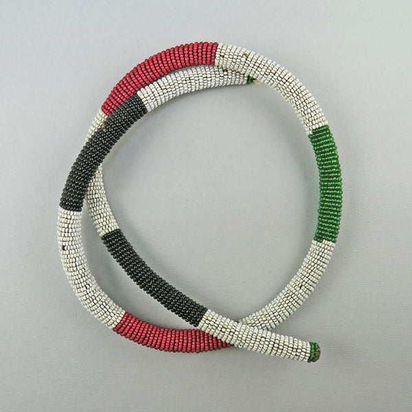 Vintage Beads Necklace South African Bead Work Ethnic Jewelry Tribal Arts