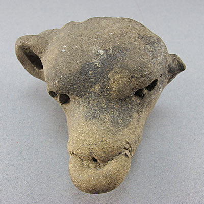 Ancient artifact near east animal head