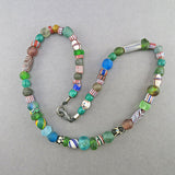 Antique african trade beads necklace mixed venetian glass beads