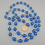 Antique pekin glass beads necklace crystal spacers
