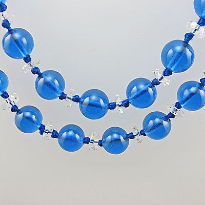 Antique pekin glass beads necklace crystal spacers