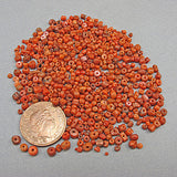 Red natural old coral seed beads