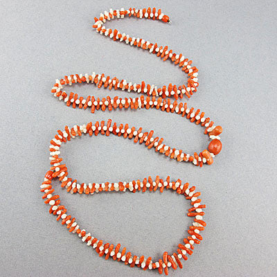 Old coral beads red and white