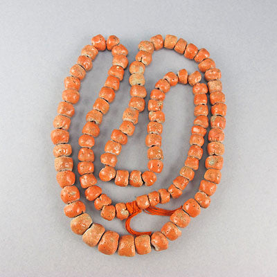 vintage clay beads mock coral