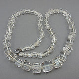 Vintage crystal beads necklace cubes