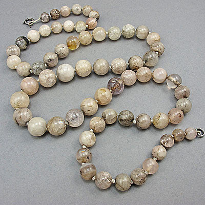 Vintage rock crystal beads necklace mixed beads 