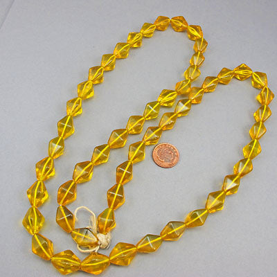 Vintage czech glass beads faceted strand