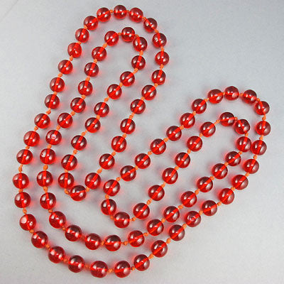 Vintage czech glass beads translucent red