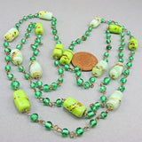 Vintage Czech Glass Beads necklace chain links