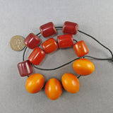Vintage Faux Amber Beads African Beads Moroccan Beads African Jewelry Supplies