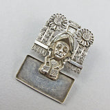 Vintage ethnic jewellery silver pendant mexican