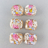 Vintage foil glass beads art deco