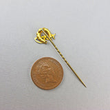 Antique 9ct gold jewellery pin lucky horse shoe