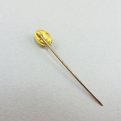 Old 15ct gold jewellery pearl stick pin