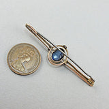 Vintage 9ct gold jewellery opal bar brooch