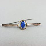 Vintage 9ct gold jewellery opal bar brooch