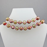 Vintage lampwork beads necklace venetian aventurine