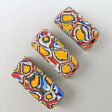 antique millefiori beads 3 square venetian african trade beads