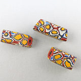 antique millefiori beads 3 square venetian african trade beads