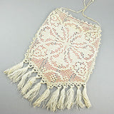 Old textiles purse crochet lace 