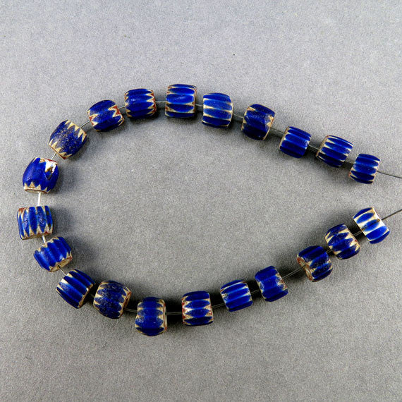 Antique african trade venetian glass beads chevron beads old beads uk