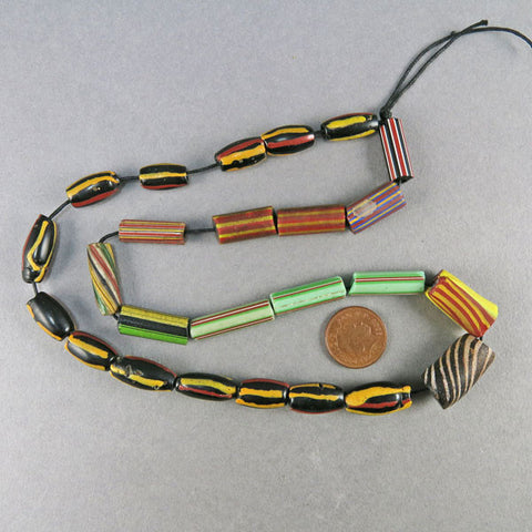 Antique African TradeBeads 25 Venetian Glass Beads Old Beads UK