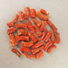 Antique Coral Beads 30 Mediterranean Coral Red Coral Beads Natural Colour Beads Jewelry Supplies