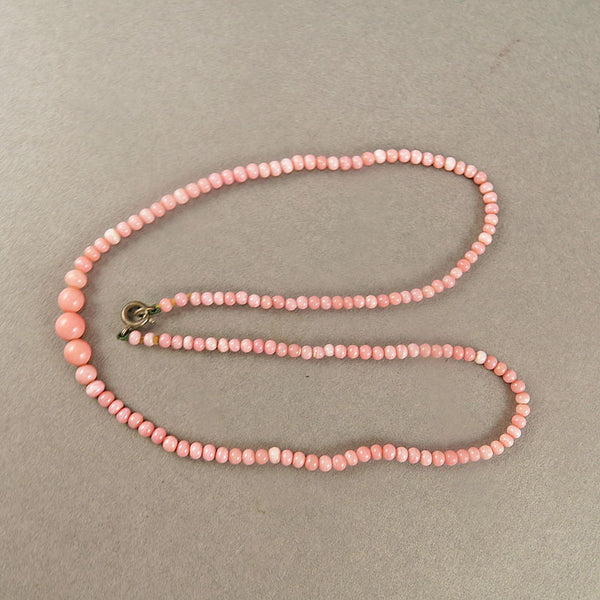 Old Coral Beads Necklace Natural Coral Beads Pink Coral Beads Mediterranean Coral Jewelry Old Beads