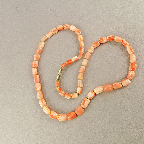 Vintage Coral Beads Necklace Pink Coral Beads Vintage Coral Jewelry