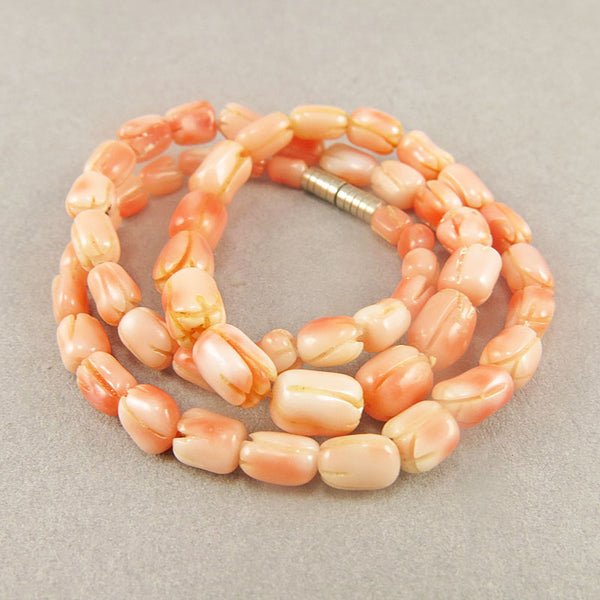 Vintage Coral Beads Necklace Pink Coral Beads Vintage Coral Jewelry