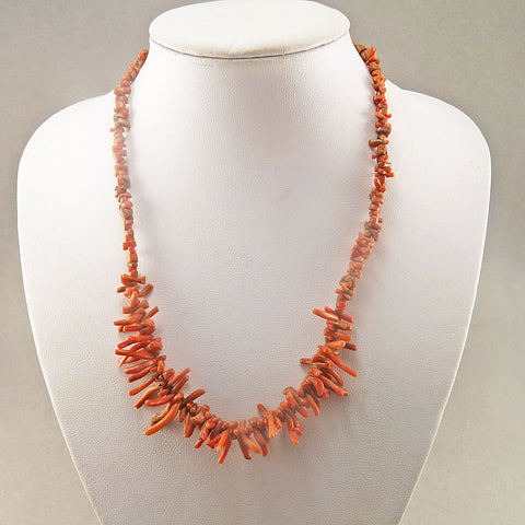 Vintage Coral Beads Necklace Natural Coral Jewelry Mediterranean Coral Old Beads