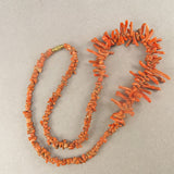 Vintage Coral Beads Necklace Natural Coral Jewelry Mediterranean Coral Old Beads