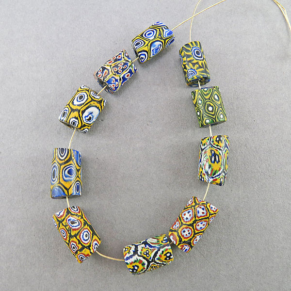 Antique millefiori trade beads venetian glass beads