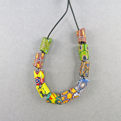 African Trade Beads 10 Mixed Venetian Glass Beads Old Millefiori Beads
