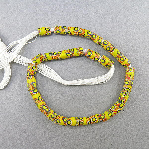 Antique African Trade Beads 28 Old Millefiori Beads Venetian Glass Beads For Beaded Necklaces
