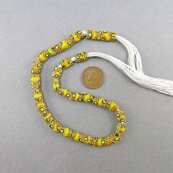 Antique African Trade Beads 28 Old Millefiori Beads Venetian Glass Beads For Beaded Necklaces