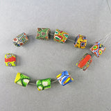 African Trade Beads 10 Old Venetain Glass Beads Antique Millefiori Beads Supplies
